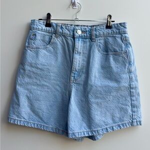 zara denim mom shorts size 4